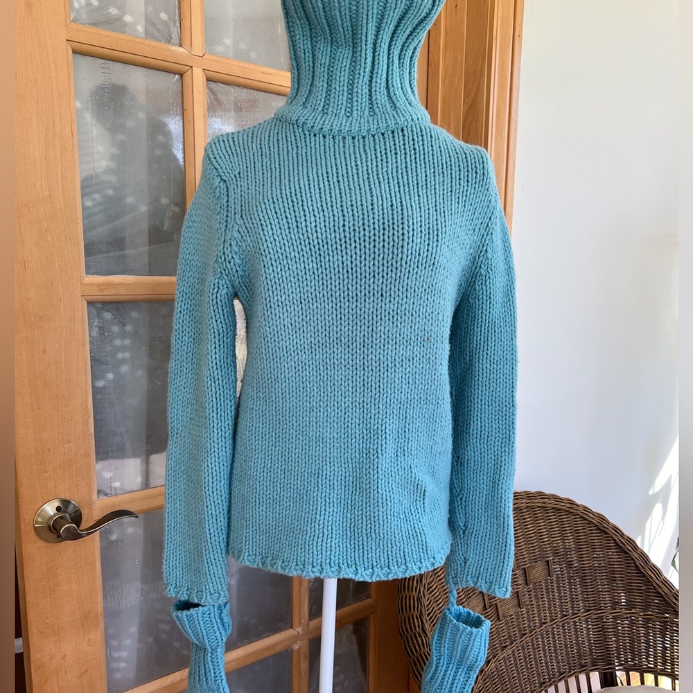 Vintage gap chunky sweater with matching mittens